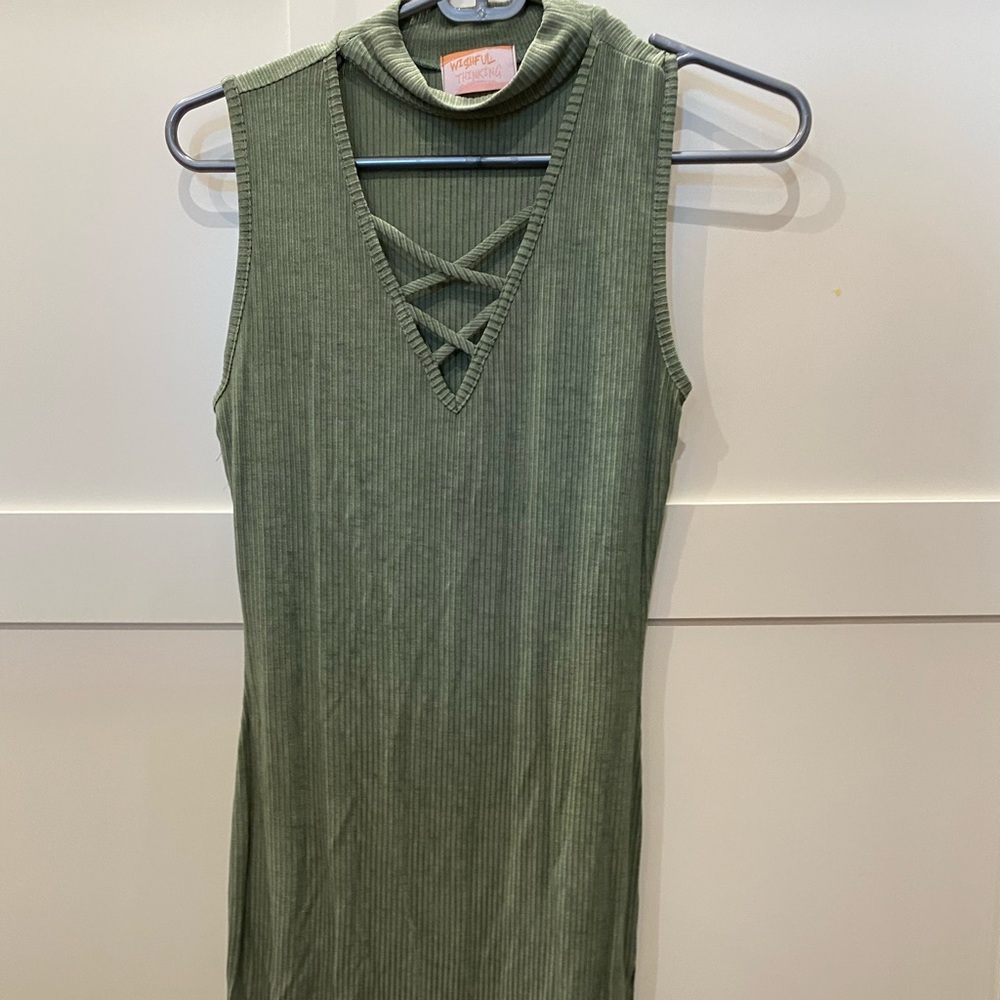 Green tank dress